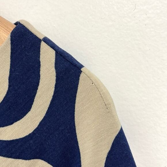 J. McLaughlin Campbell Boat Neck 3/4 Bell Sleeve  Preppy Retro Print Dress XS - Picture 6 of 13